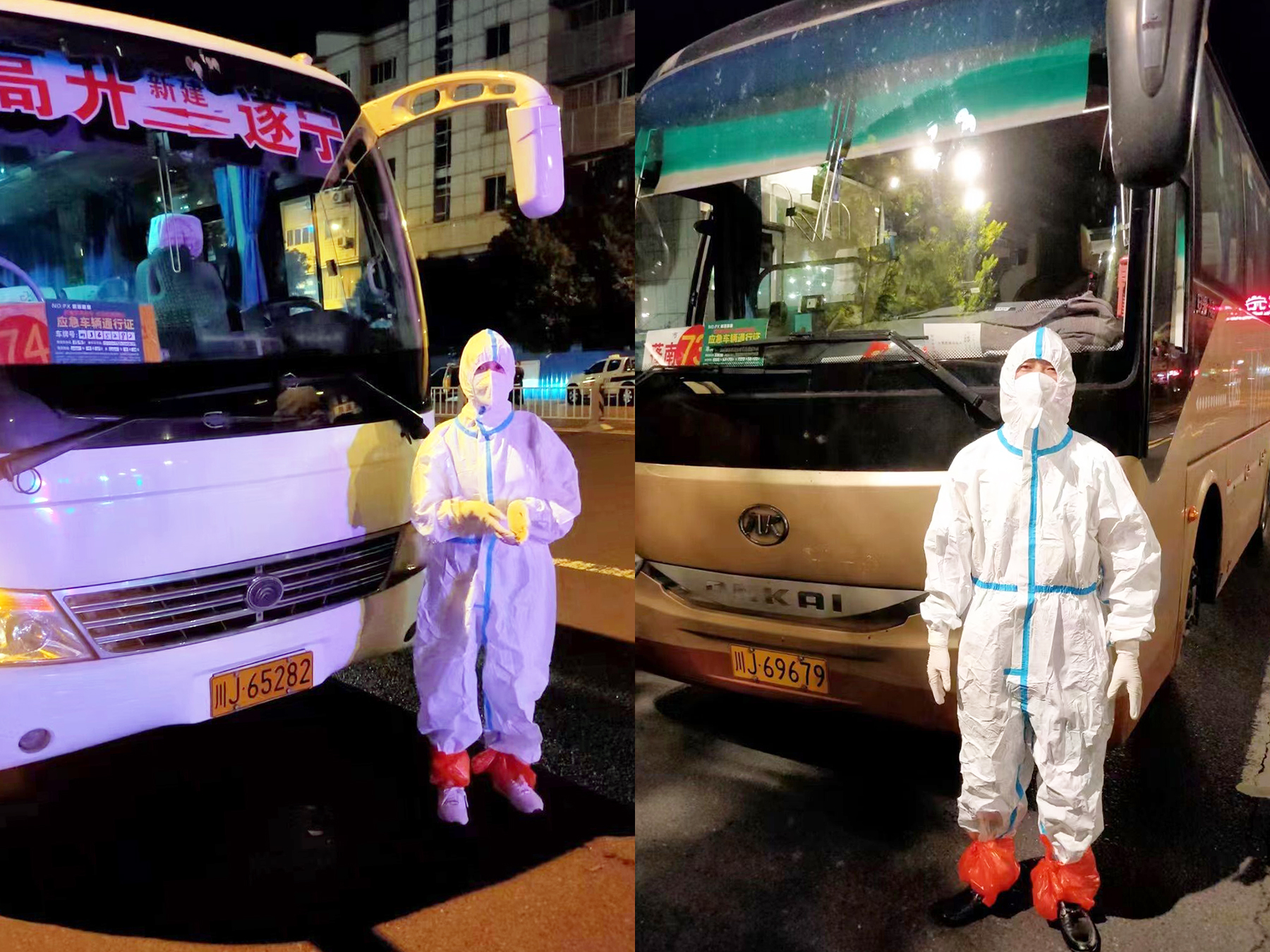 夫妻携手战疫情  同心并肩守家园